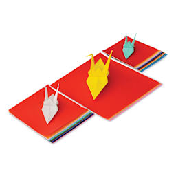 Yasutomo Origami Paper Assortment - 55 sheets of Assorted colors and medium sizes of Paper