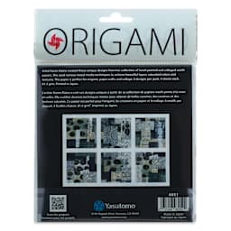 Yasutomo Karen Elaine Origami Paper Collage Pack - Black & White, Pkg of 24, back of packaging