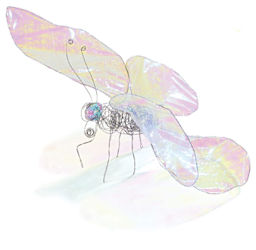 Pacon Iridescent Film - Iridescent butterfly made from film and wire