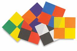 Two Tone Origami Paper - Sheets of Two Tone paper in fan
