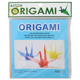 Aitoh Basic Origami Pack - 5-7/8" x 5-7/8", Pkg of 100 Sheets (front of packaging)