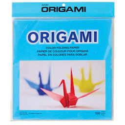 Aitoh Basic Origami Pack - 9-3/4" x 9-3/4", Pkg of 100 Sheets (front of packaging)