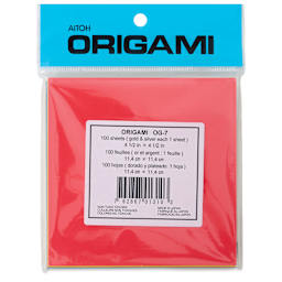 Aitoh Basic Origami Pack - 4-1/2" x 4-1/2", Pkg of 100 Sheets (front of packaging)