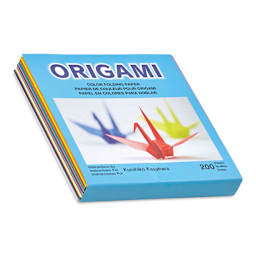 Aitoh Basic Origami Pack - 4-1/2" x 4-1/2", Pkg of 200 Sheets front of packaging, angled view