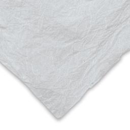 Black Ink Soft Unryu Paper - Corner of White sheet to show color and texture