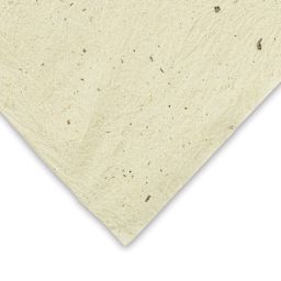 Black Ink Soft Unryu Paper - Corner of Chiri sheet to show color and texture