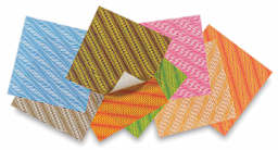 Origami Wave Paper Assortment - Several assorted color sheets showing pattern