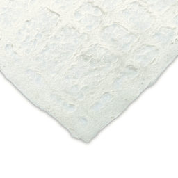 Black Ink Thai Lace Window Pane Paper - Closeup of corner of paper showing Window pane effect
