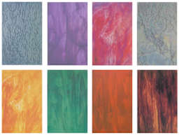 Roylco Decorative Paper Pack - 8 Stained Glass patterns shown