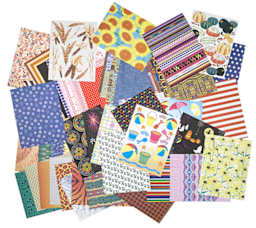 Roylco Decorative Papers - Classroom Pack of 248 Assorted Patterned Sheets shown