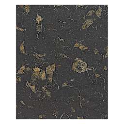 Black Ink Thai Mango Paper - Black Mango paper showing leaf inclusion