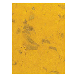 Black Ink Thai Mango Paper - 25" x 37", Mustard