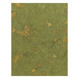 Black Ink Thai Mango Paper - 25" x 37", Olive