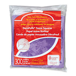 Pacon Decopuffs - Front of package of 300 Purple Sheets
