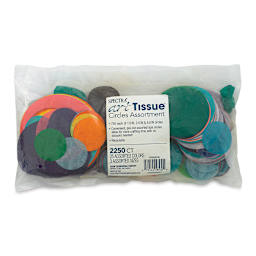 Spectra Bleeding Art Tissue - Front of package of various sized Circles
