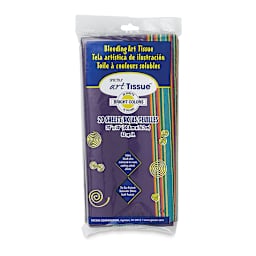 Spectra Deluxe Bleeding Art Tissue - 20" x 30", Bright Colors (Assorted), 20 Sheets