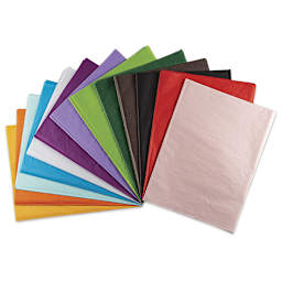 Blick Colored Tissue Assortment - 20" x 30", Assortment of 20 Colors, 480 Sheets, fanned out