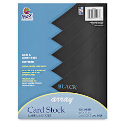Pacon Card Stock - Black, Pkg of 100 Sheets