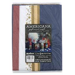 Lia Griffith Tissue Paper - Front of Americana package with label