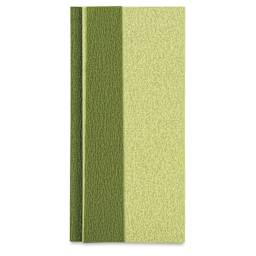 Lia Griffith Crepe Paper - Both sides of Pkg of 2 Sheets of Green Tea Color paper shown