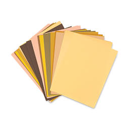 Roylco Skin Tone Craft Paper - 48 sheets shown in fan