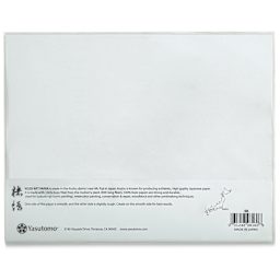 Yasutomo Kozo Paper - Pkg of 10 Sheets (back of package)