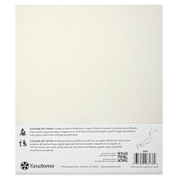 Yasutomo Asagami Paper, back of packaging