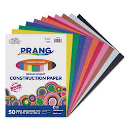 Prang Medium Weight Construction Paper - Assorted Colors, 9" x 12", Pkg of 50 Sheets