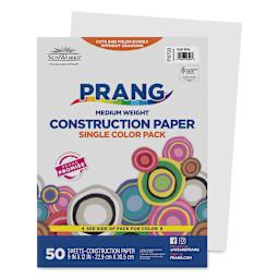 Pacon Sunworks Construction Paper - Bright White, 9" x 12", Pkg of 50 Sheets