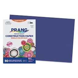 Prang Medium Weight Construction Paper - Blue, 12" x 18", Pkg of 50 Sheets