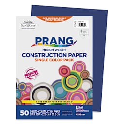 Pacon Sunworks Construction Paper - Bright Blue, 9" x 12", Pkg of 50 Sheets