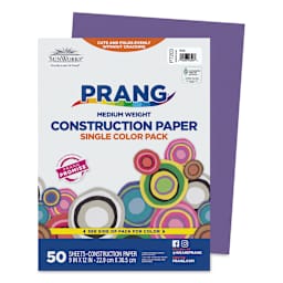 Prang Medium Weight Construction Paper - Violet, 9" x 12", Pkg of 50 Sheets