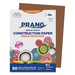 Pacon Sunworks Construction Paper - Brown, 9" x 12", Pkg of 50 Sheets
