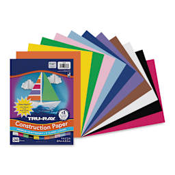 Pacon Tru-Ray Construction Paper - 9" x 12", Smart Stack, 240 Sheets (cover sheet and colored papers)