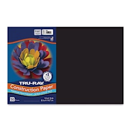 Pacon Tru-Ray Construction Paper - 12" x 18", Black, 50 Sheets