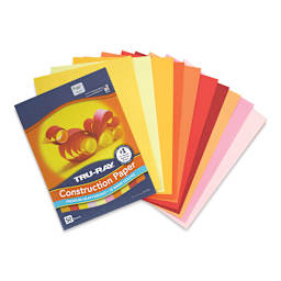 Pacon Tru-Ray Construction Paper - 9" x 12", Assorted Warm Colors, 50 Sheets (cover sheet and colored paper)