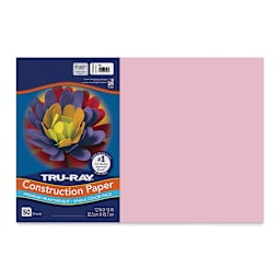 Pacon Tru-Ray Construction Paper - 12" x 18", Pink, 50 Sheets