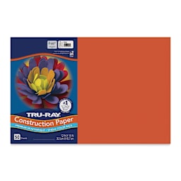 Pacon Tru-Ray Construction Paper - 12" x 18", Orange, 50 Sheets