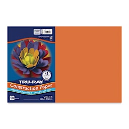 Pacon Tru-Ray Construction Paper - 12" x 18", Electric Orange, 50 Sheets