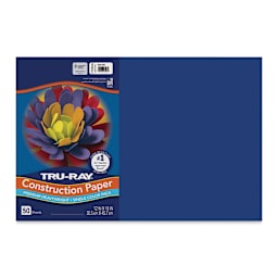 Pacon Tru-Ray Construction Paper - 12" x 18", Royal Blue, 50 Sheets