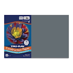 Pacon Tru-Ray Construction Paper - 12" x 18", Slate Gray, 50 Sheets