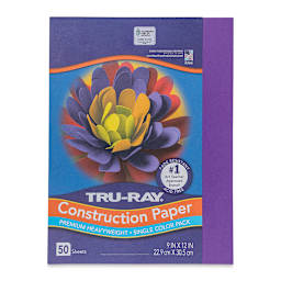Pacon Tru-Ray Construction Paper - 9" x 12", Purple, 50 Sheets