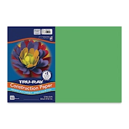 Pacon Tru-Ray Construction Paper - 12" x 18", Festive Green, 50 Sheets