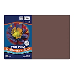Pacon Tru-Ray Construction Paper - 12" x 18", Dark Brown, 50 Sheets