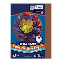Pacon Tru-Ray Construction Paper - 9" x 12", Warm Brown, 50 Sheets