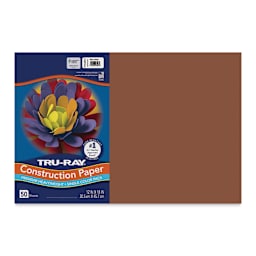 Pacon Tru-Ray Construction Paper - 12" x 18", Warm Brown, 50 Sheets