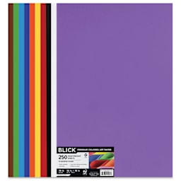 Blick Premium Colored Art Paper - 12" x 18", Assorted, 250 Sheets, front