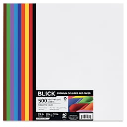Blick Premium Colored Art Paper - 9" x 12", Assorted, 500 Sheets, front