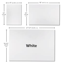 Blick Premium Construction Paper - 19-1/2" x 27-1/2", White, Single Sheet, size comparison