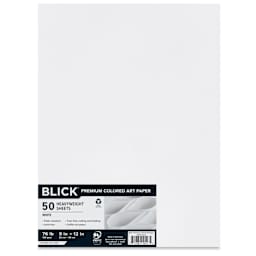 Blick Premium Colored Art Paper - 9" x 12", White, 50 Sheets